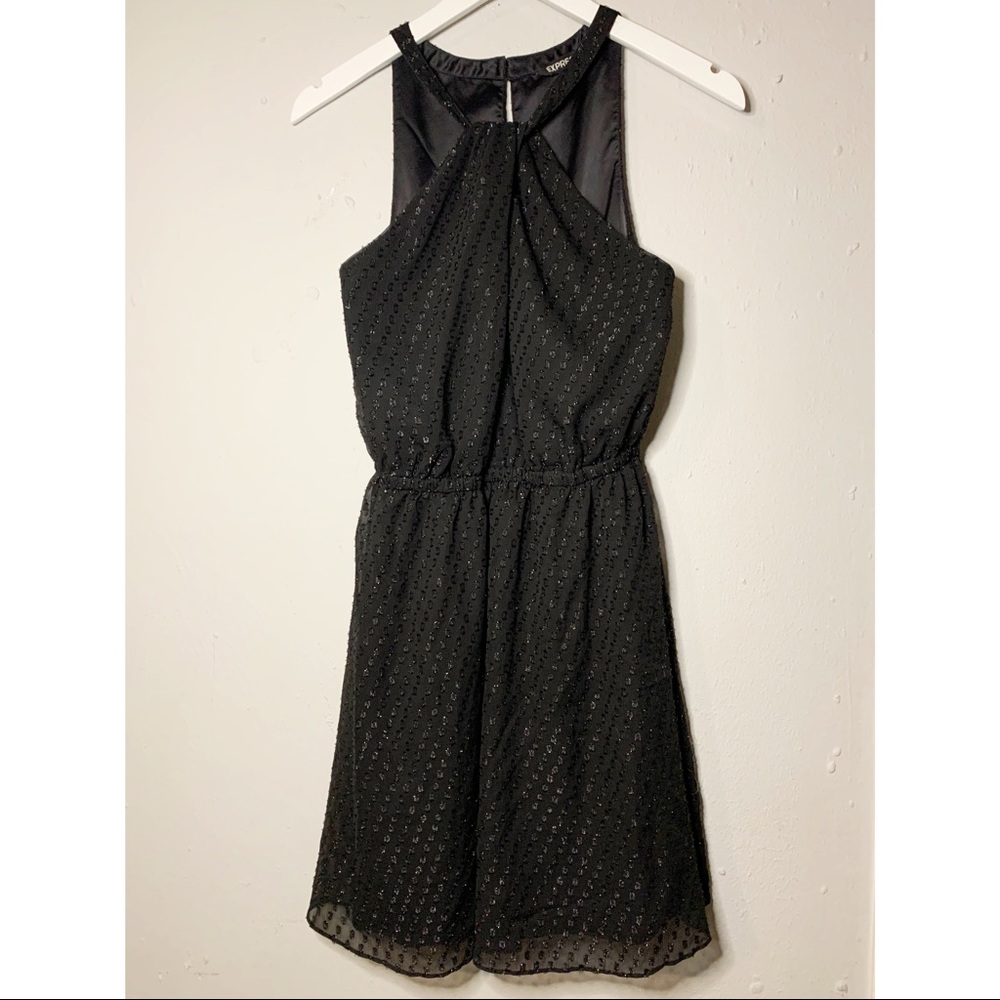 Express Dress, Black and Shiny